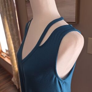 Express Teal Double-Strap Tank Top